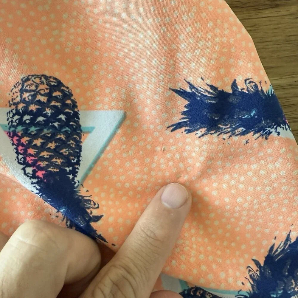 Chubbies Swim Shorts‎ Mens Small Orange Blue Pineapple Print Swimwear Trunks